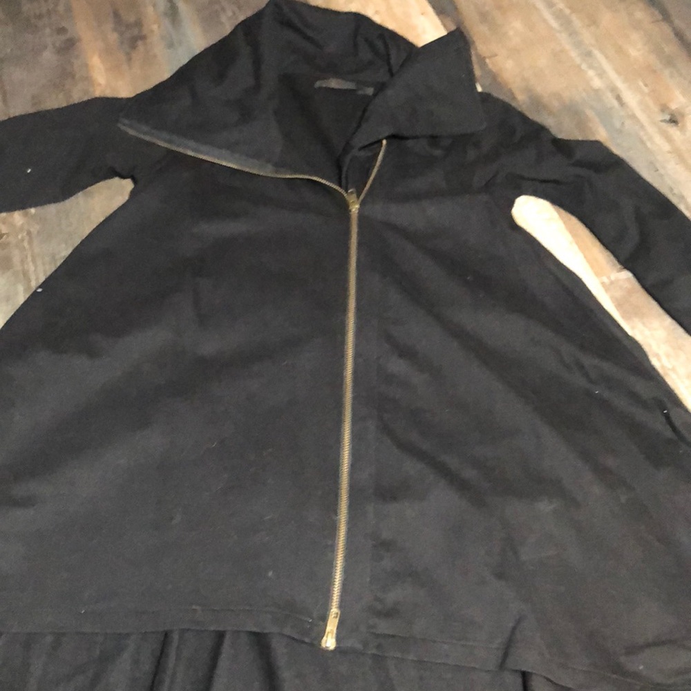 NWOT gorgeous Nicholas K high low funnel neck terry cardigan